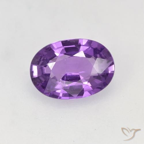 0.78ct Naturale viola vivido Zaffiro, Ovale, VVS