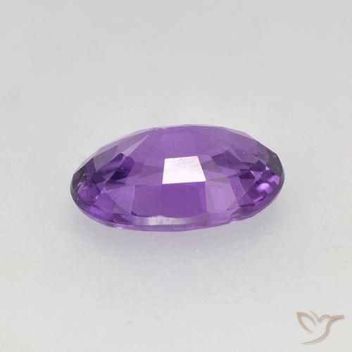 Zaffiro viola vivido naturale da 0.78 ct, Ovale, VVS