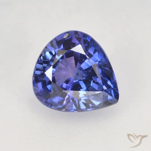 0.76ct Naturale Viola Blu Zaffiro, Forma a pera, VVS-VS