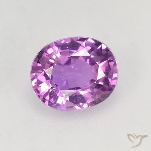 0.76ct Naturale Viola medio Zaffiro, Ovale, VVS-VS