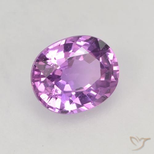 Zaffiro Viola medio naturale da 0.76 ct, Ovale, VVS-VS