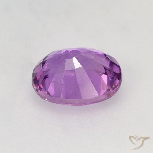 Zaffiro Viola medio naturale da 0.76 ct, Ovale, VVS-VS