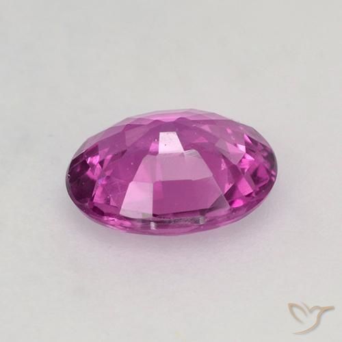 Zaffiro Rosa viola naturale da 0.65 ct, Ovale, VVS