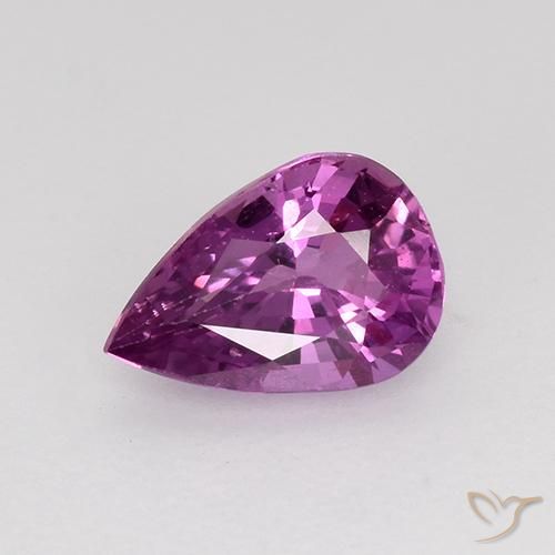 0.73ct Naturale Viola medio Zaffiro, Forma a pera, VVS-VS