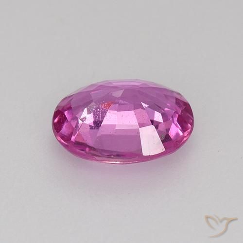 Zaffiro Rosa porpora reale naturale da 0.73 ct, Ovale, VVS-VS