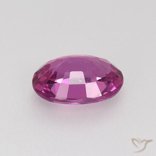 Zaffiro Viola medio-scuro naturale da 0.85 ct, Ovale, VVS-VS