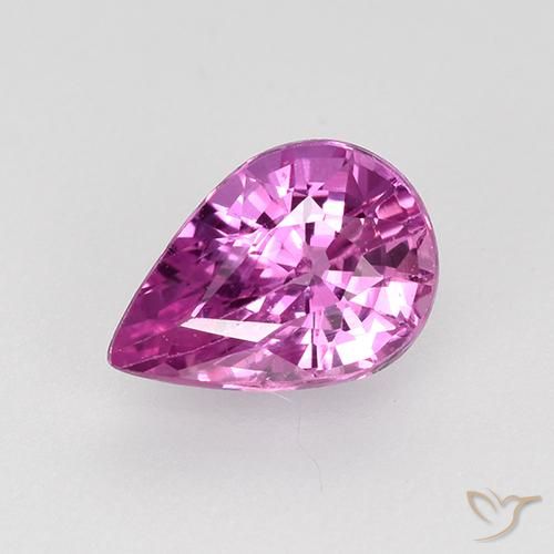 0.71ct Naturale Viola Rosato Intenso Zaffiro, Forma a pera, VVS-VS