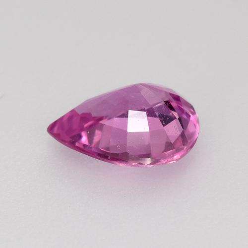 Zaffiro Viola rosato intenso naturale da 0.55 ct, Forma a pera, VVS-VS
