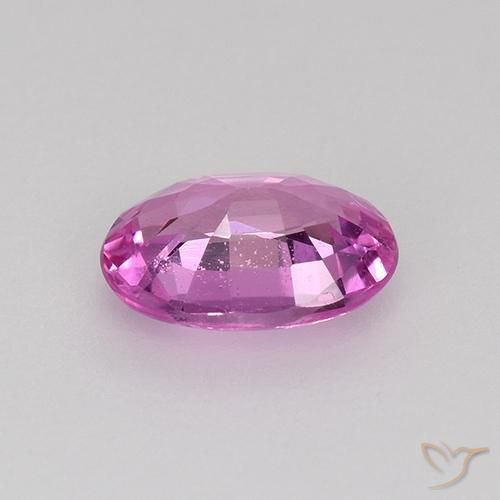 Zaffiro Viola rosato intenso naturale da 0.64 ct, Ovale, VVS-VS