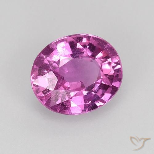 Zaffiro Viola medio-scuro naturale da 0.80 ct, Ovale, VS