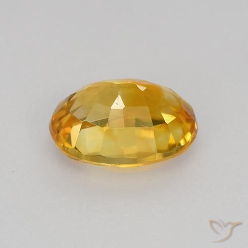 Zaffiro Arancio Dorato Profondo naturale da 0.86 ct, Ovale, VVS