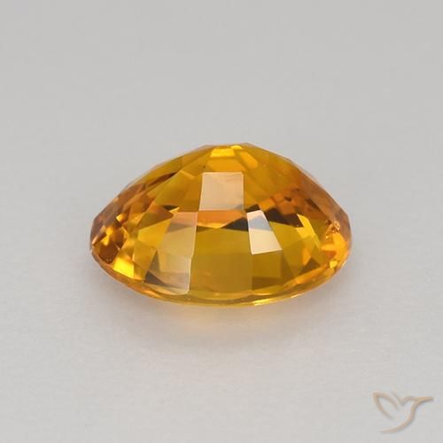 Zaffiro Marrone arancio naturale da 0.80 ct, Ovale, VVS-VS