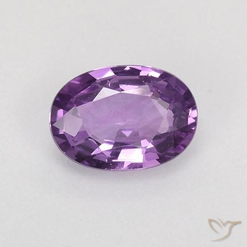 0.76ct Naturale Viola medio Zaffiro, Ovale, VVS-VS