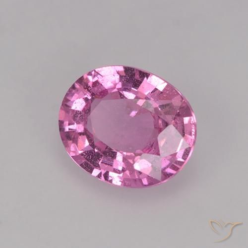 Zaffiro Rosa porpora reale naturale da 0.78 ct, Ovale, VS