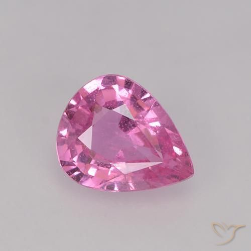 0.61ct Naturale Rosa medio Zaffiro, Forma a pera, VS