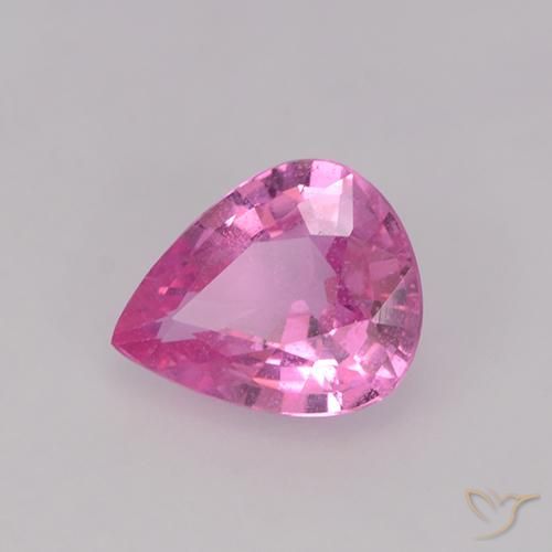 Zaffiro Rosa medio naturale da 0.61 ct, Forma a pera, VS