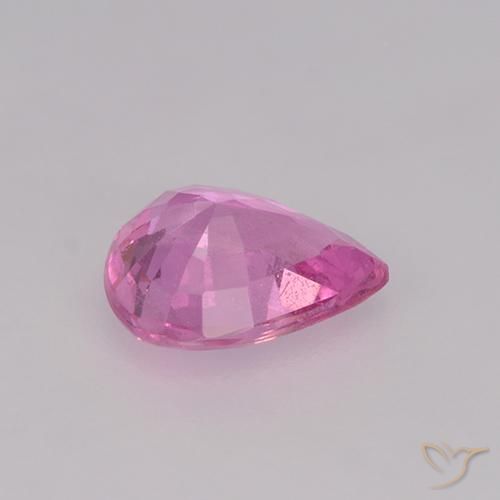 Zaffiro Rosa medio naturale da 0.61 ct, Forma a pera, VS