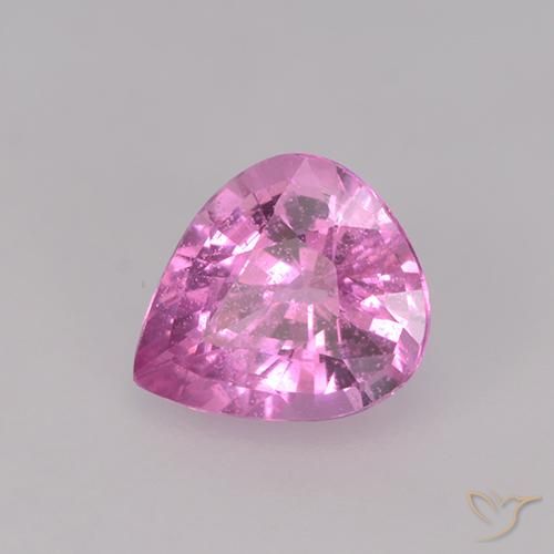 Zaffiro Viola intenso naturale da 0.74 ct, Forma a pera, VS
