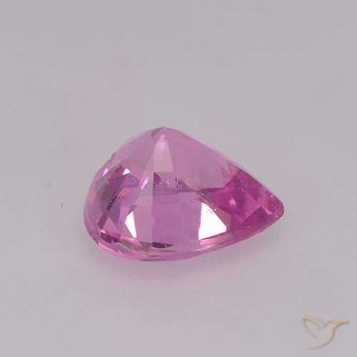 Zaffiro Viola intenso naturale da 0.74 ct, Forma a pera, VS