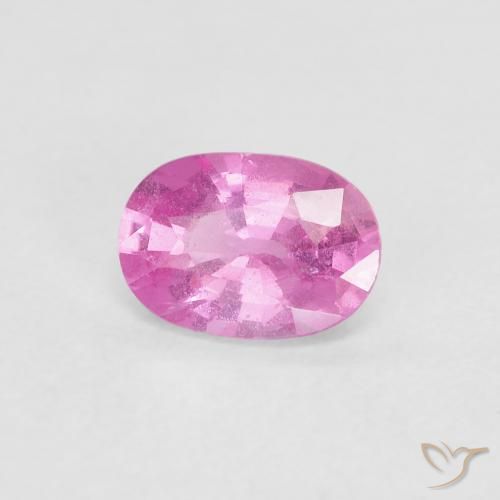 0.79ct Naturale Rosa hot Zaffiro, Ovale, VS