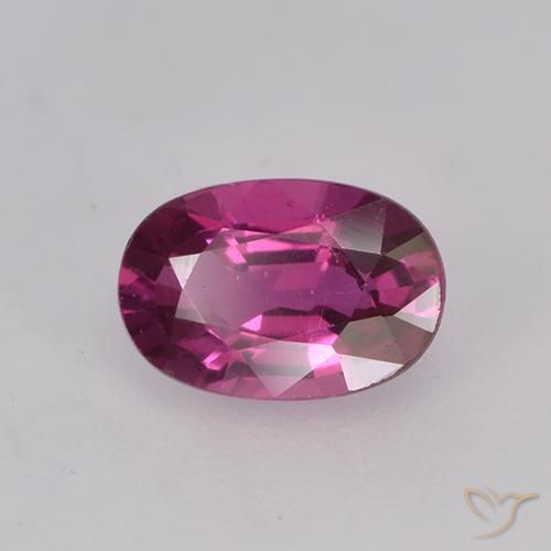 Zaffiro Viola brillante naturale da 0.55 ct, Ovale, VVS-VS