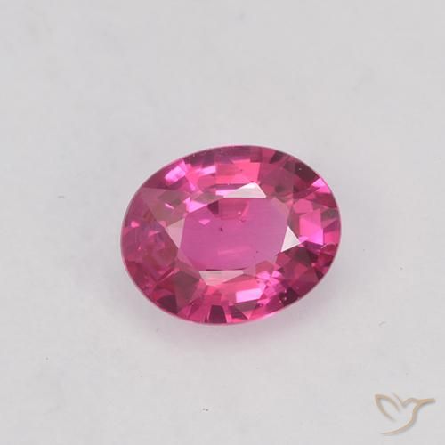 0.42ct Naturale Rosa hot Zaffiro, Ovale, VVS-VS