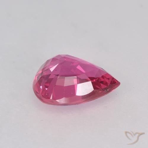 Zaffiro Rosa medio naturale da 0.69 ct, Forma a pera, VVS-VS
