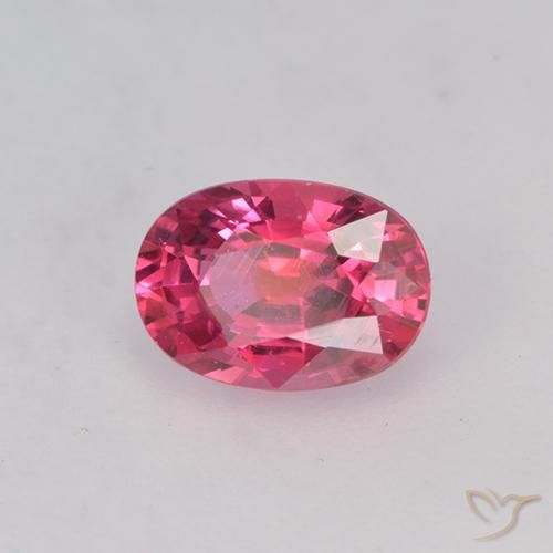Zaffiro Rosa intenso naturale da 0.58 ct, Ovale, VVS-VS