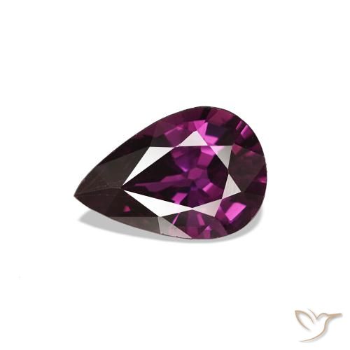 0.67ct Viola scuro Zaffiro, Forma a pera, VVS-VS
