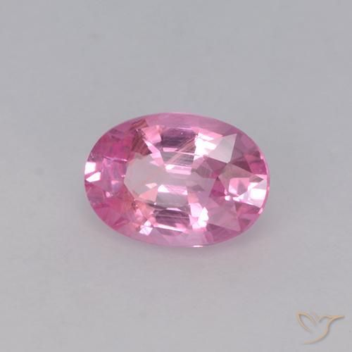 Zaffiro Rosa gomma da masticare naturale da 0.65 ct, Ovale, VVS-VS