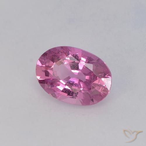Zaffiro Viola rossastro naturale da 0.71 ct, Ovale, VVS-VS