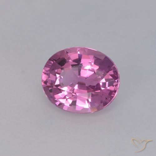 Zaffiro Viola rosato intenso naturale da 0.86 ct, Ovale, VVS-VS