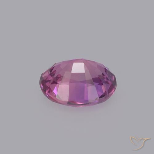 Zaffiro Viola rosato intenso naturale da 0.86 ct, Ovale, VVS-VS