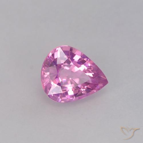 Zaffiro Rosa medio naturale da 0.62 ct, Forma a pera, VVS