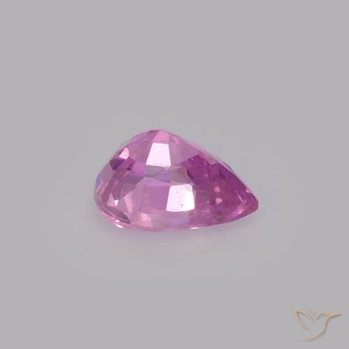 Zaffiro Rosa medio naturale da 0.62 ct, Forma a pera, VVS