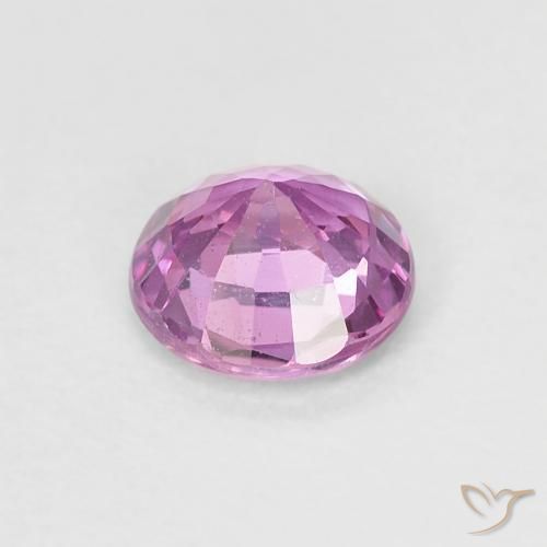 Zaffiro Viola rossastro naturale da 0.54 ct, Rotondo, VVS-VS