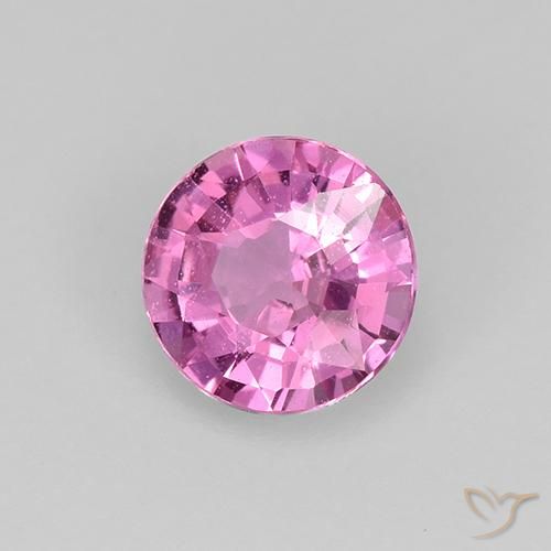 Zaffiro Viola medio naturale da 0.48 ct, Rotondo, VVS-VS