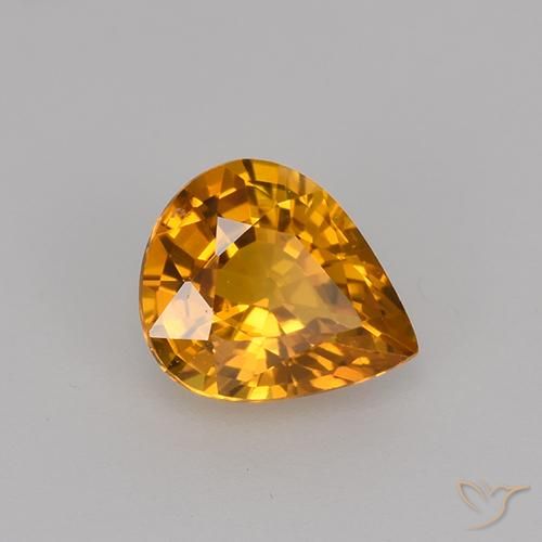 Zaffiro Oro naturale da 0.79 ct, Forma a pera, VS