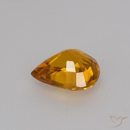 Zaffiro Oro naturale da 0.79 ct, Forma a pera, VS