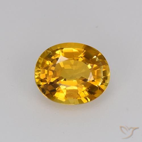 0.75ct Naturale Arancio-Oro Zaffiro, Ovale, VVS-VS
