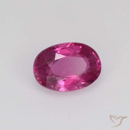 Zaffiro Magenta-Rosa naturale da 0.52 ct, Ovale, VVS-VS