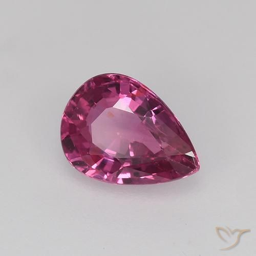Zaffiro Viola medio naturale da 0.58 ct, Forma a pera, VVS-VS