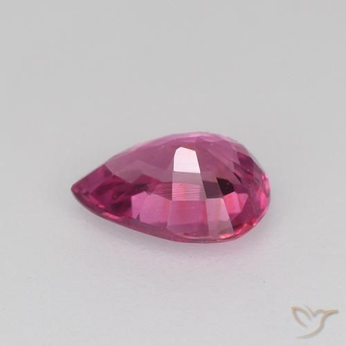 Zaffiro Viola medio naturale da 0.58 ct, Forma a pera, VVS-VS