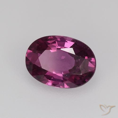 Zaffiro Viola scuro naturale da 0.73 ct, Ovale, VVS-VS