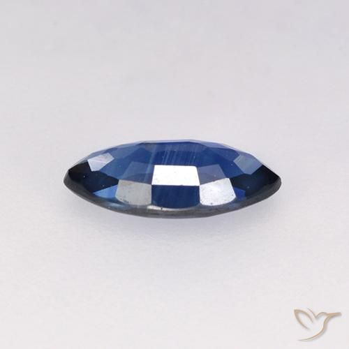 Zaffiro Blu scuro naturale da 0.65 ct, Taglio marquise, VS
