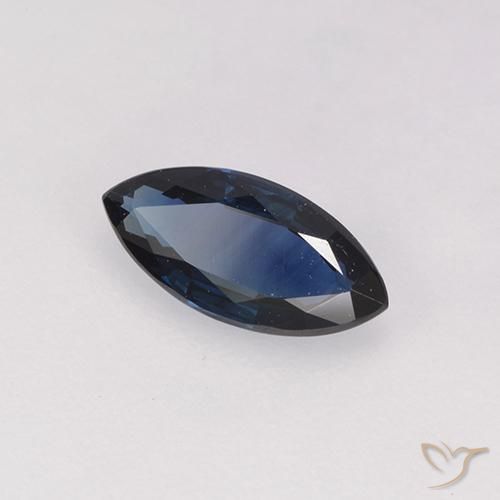 Zaffiro Blu navy naturale da 0.57 ct, Taglio marquise, VVS