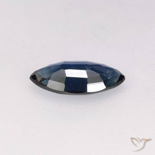 Zaffiro Blu navy naturale da 0.57 ct, Taglio marquise, VVS
