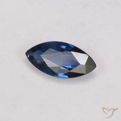 Zaffiro Blu navy naturale da 0.55 ct, Taglio marquise, VS