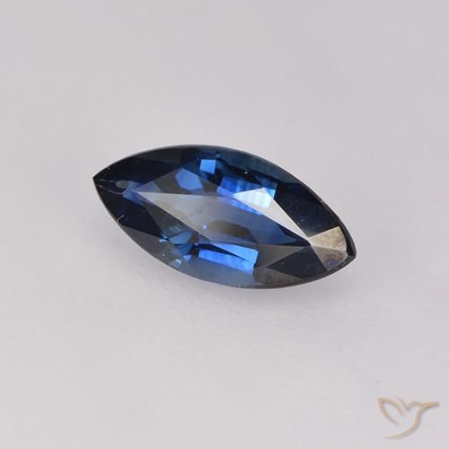 Zaffiro Azzurro crepuscolare naturale da 0.60 ct, Taglio marquise, VVS-VS