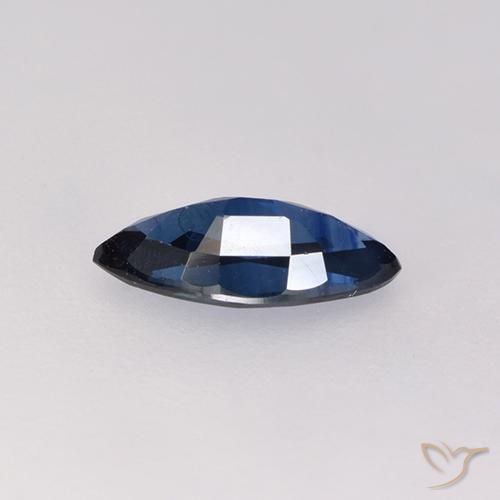 Zaffiro Azzurro crepuscolare naturale da 0.60 ct, Taglio marquise, VVS-VS